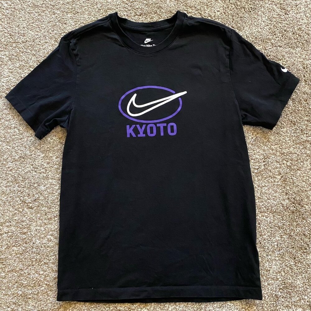 Nike KYOTO Japan Men’s Size L Black T-shirt with Logo New without Tag